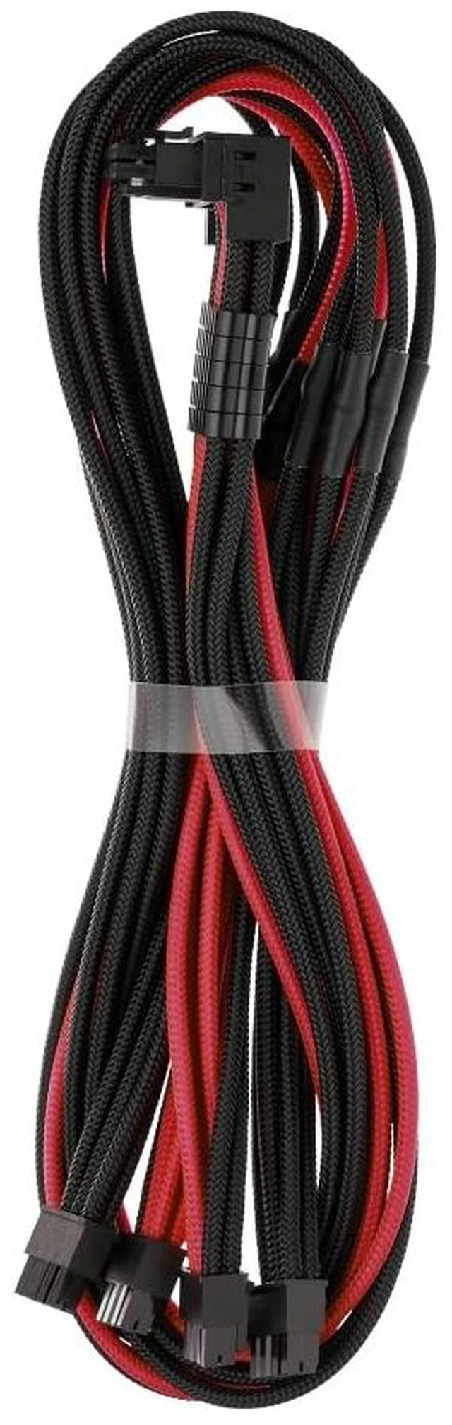 Main image of CableMod Pro ModMesh 12V-2x6 PCIe Cable for Corsair T5 (Blk+Red, 4x8p,90A)