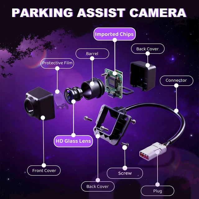 Alt view image 3 of 5 - MEILICACY Rear View Park Assist Camera B61T-67-RC0 (Adopt Glass Lens, IP86 Water Resistance, Imported Chip) Replacement for Mazda 3 (2017 2018 2019) 2.0L 2.5L L4 View Park Backup Cameraa B61T67RC0