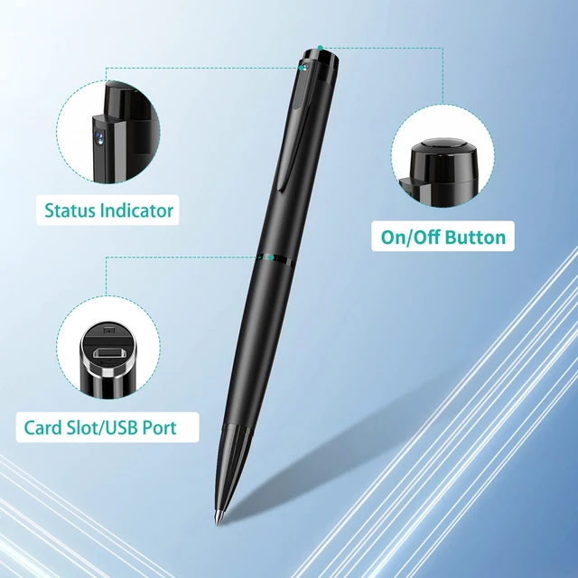 Alt view image 4 of 5 - TAOZHI Mini Camera Pen 1080P HD Pet Security Small Cameras Nanny Cam