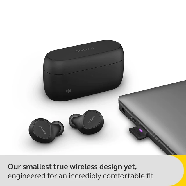 Alt view image 3 of 5 - Jabra Evolve2 True Wireless Earbuds - in-Ear Bluetooth Earbuds with Active Noise Cancellation & 4-Mic MultiSensor Voice Technology - Microsoft Teams Certified, Works with All Meeting Ap