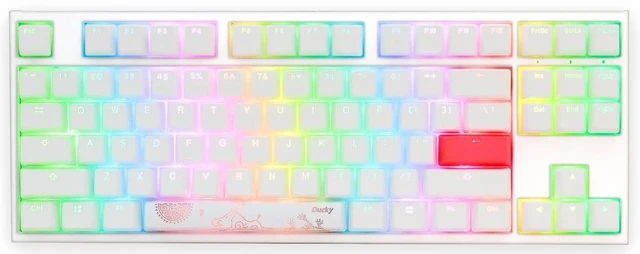 Main image of Ducky One 2 RGB 80% Mechanical Gaming Keyboard, Cherry MX Red, White