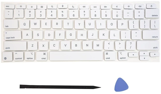 Main image of Replacement US Keyboard Full Set of Keycap Keys (No Hinge) and Tool Applicable for ipad Pro/Air 11/12.9/13 inch Magic Keyboard Key Cap (MKB-2 White)