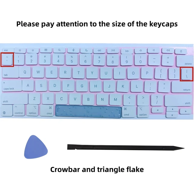 Alt view image 3 of 5 - Replacement US Keyboard Full Set of Keycap Keys (No Hinge) and Tool Applicable for ipad Pro/Air 11/12.9/13 inch Magic Keyboard Key Cap (MKB-2 White)