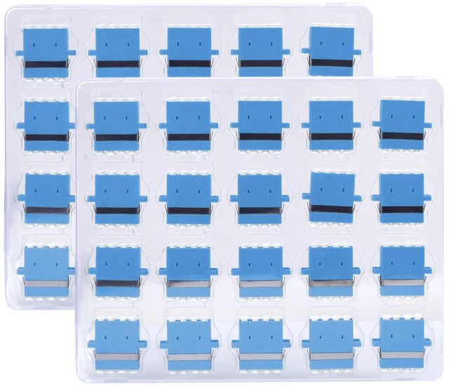 Main image of Duogalia 40 Pack LC/UPC Fiber Optic Coupler LC Female to LC Female 4 Channels Singlemode Fiber Optical Adapter Network Internet Connector with Mount Panel