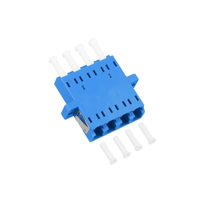 Alt view image 2 of 2 - Duogalia 40 Pack LC/UPC Fiber Optic Coupler LC Female to LC Female 4 Channels Singlemode Fiber Optical Adapter Network Internet Connector with Mount Panel