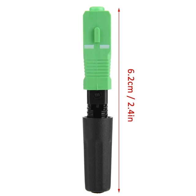 Alt view image 3 of 5 - Hilitand 100Pcs Fiber Optic Cable Adapter SC/APC Embedded Optic Fiber Quick Fast Connector Connecting Adapter(Straight Plug)