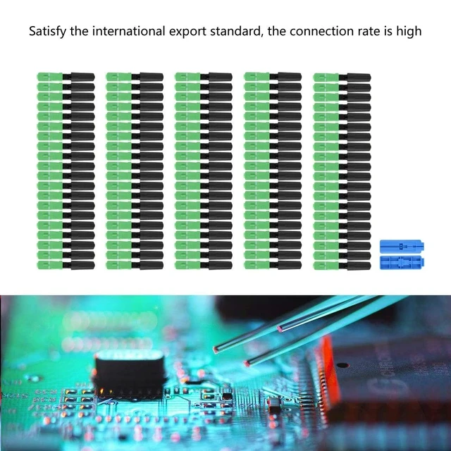 Alt view image 5 of 5 - Hilitand 100Pcs Fiber Optic Cable Adapter SC/APC Embedded Optic Fiber Quick Fast Connector Connecting Adapter(Straight Plug)