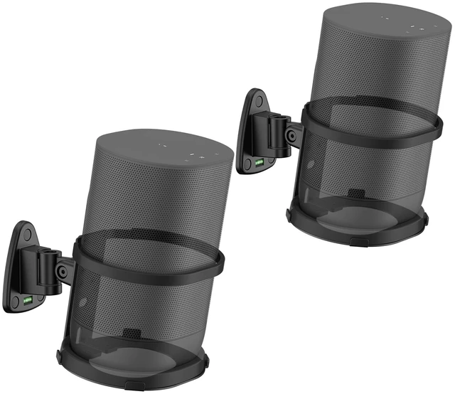Main image of Wall Bracket for Sonos Move and Sonos Move 2 Wall Mount - Adjustable Swivel & Tilt for Sonos Move Speaker Mount with Wraparound Metal Guardrail Design, Compatible with Wired & Base Charging, 2 Pack
