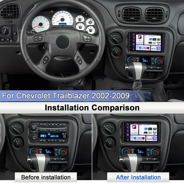 Alt view image 2 of 5 - 7" Double Din Car Stereo for Chevy Trailblazer 2002-2009 Touchscreen Radio