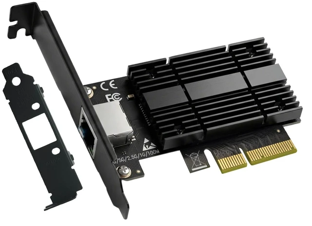 Main image of 10Gb NIC PCIe Network Card with AQC113 Chip, 10G/5G/2.5G Network Adapter Card, PCI Express X4,X8,X16, PCIE Gigabit Ethernet Card for Windows 10/11, Linux Kernel 5.16.18/RHEL8.6, VMware ESXi8.0