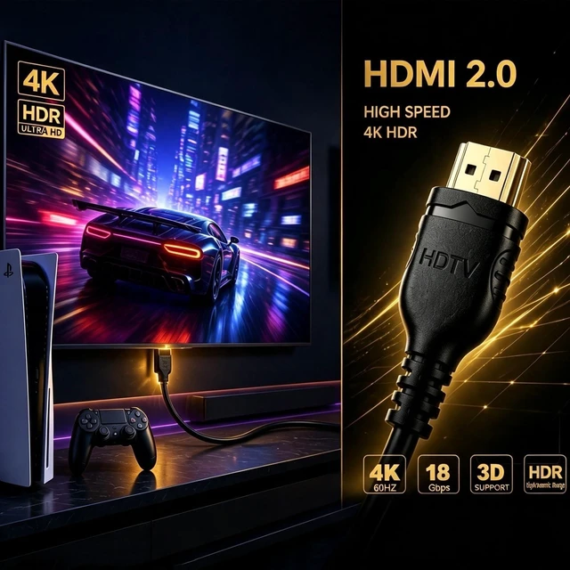 Alt view image 4 of 5 - HDMI Cable 10 ft 5-Pack,4K HDMI 2.0 Cord for TV Monitor HDCP 2.2 CL3 Rated