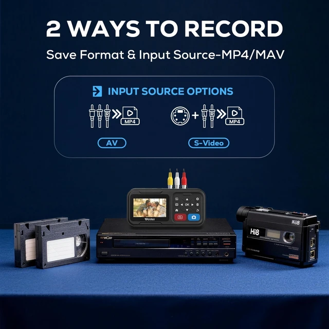 Alt view image 2 of 5 - WENTER VHS to Digital ConverterVideo to Digital Converter Capture Recorder