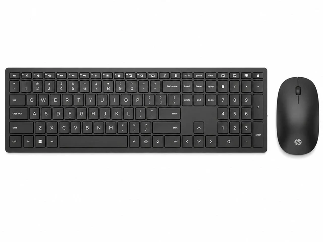 Main image of HP 710 Wireless Keyboard and Mouse Combo, Slim Design with Silent Keys, 2.4GHz Lag-Free Connection, Multi-OS Compatible (Windows, Mac, Chrome) Black