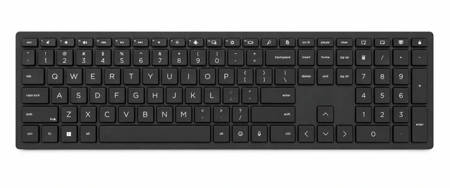 Alt view image 4 of 5 - HP 710 Wireless Keyboard and Mouse Combo, Slim Design with Silent Keys, 2.4GHz Lag-Free Connection, Multi-OS Compatible (Windows, Mac, Chrome) Black