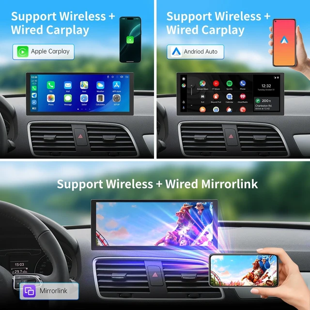 Alt view image 4 of 5 - 10.25 Inch Wireless Android Auto for Audi Q3 3GMMI/RMC Car Audio Receiver