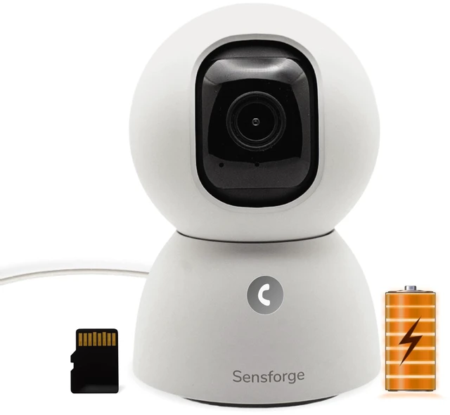 Main image of SensForge 2.5K Rechargeable Pan-Tilt Security Camera, 360 Dual-Band WiFi Home Camera, Smart AI Human & Pet Detection, 64GB microSD Card Included, Two-Way Talk, Optional AI + Storage Upgrade