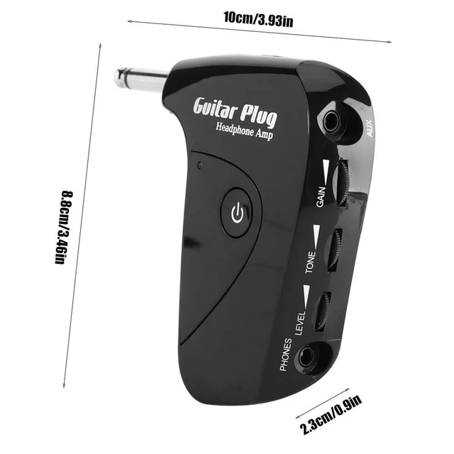 Alt view image 2 of 5 - Guitar Amp Portable Plug Headphone Amplifier with British Distortion in for Silent Practice Compact and Lightweight Design Battery Life