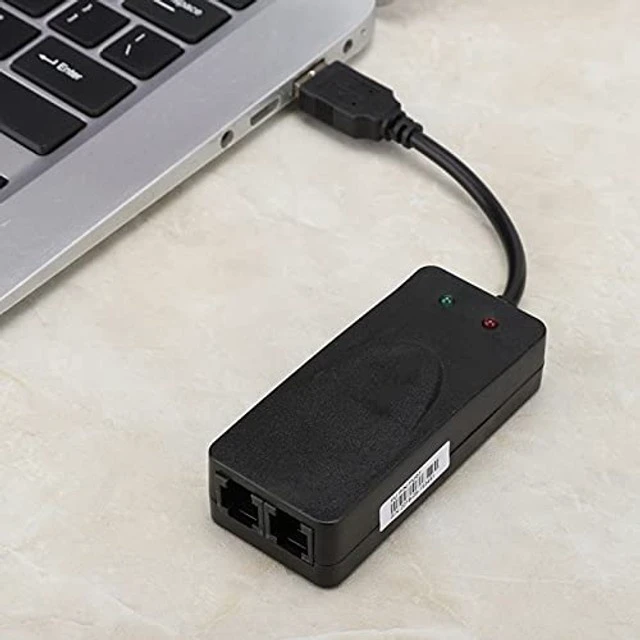 Alt view image 2 of 5 - USB 2.0 External Modem, 56Kbps Fax Data Dial-Up Internet Device with V.92 Protocol for Computers
