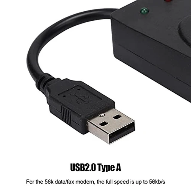 Alt view image 3 of 5 - USB 2.0 External Modem, 56Kbps Fax Data Dial-Up Internet Device with V.92 Protocol for Computers
