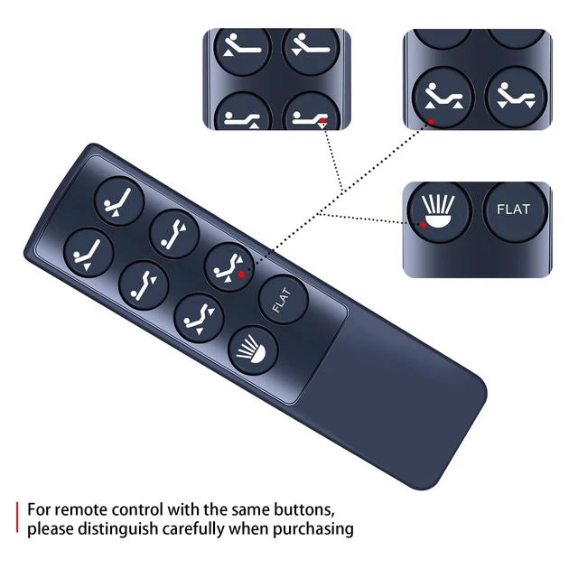 Alt view image 4 of 5 - Remote for Richmat NU202U 127780C180346 1277800C90016B Adjustable Bed