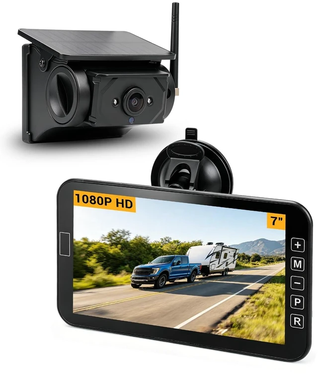 Main image of CEMOFE 7HD 1080P Wireless Backup Camera,No-Drill Installation, RV Backup Camera Magnetic Solar Powered Portable Reverse Camera with Monitor for Van Truck SUV Small RV