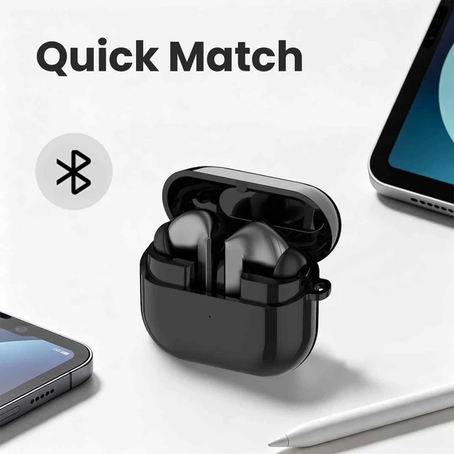 Alt view image 5 of 5 - Charging Case Compatible for Samsung Galaxy Buds 3 FE Earbuds, Replacement Charger Case Cradle Dock Station (Black)