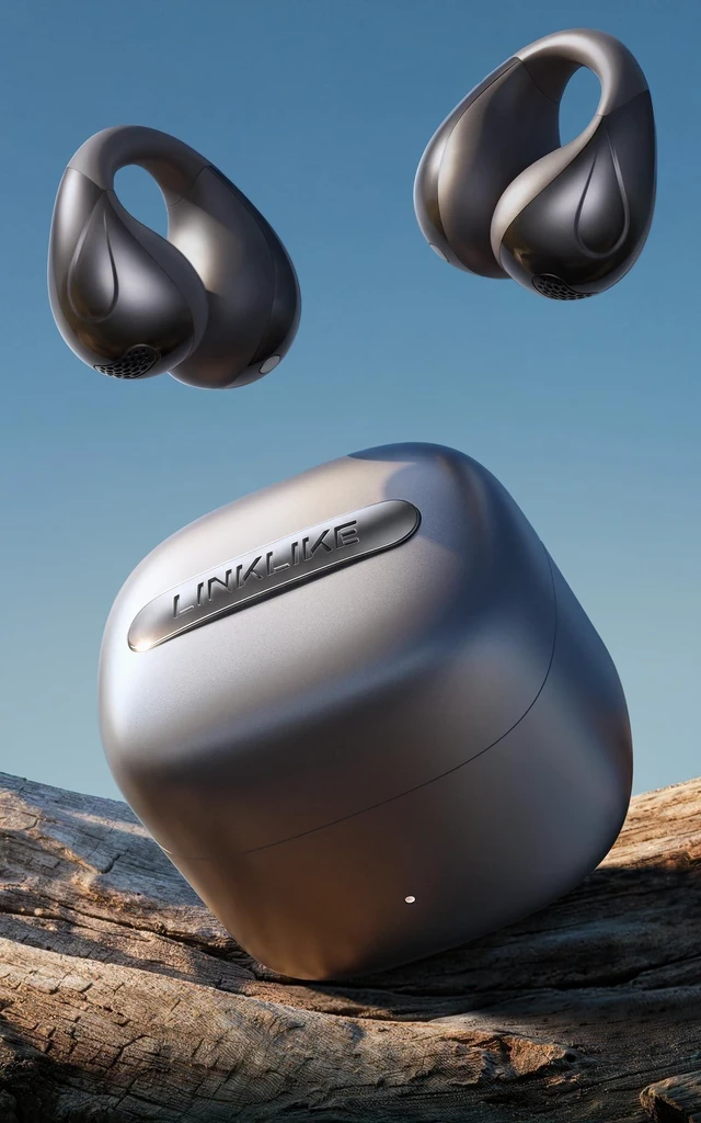 Main image of Linklike C-Flow Open Ear Clip-on EarbudsAll-Conditions Wearable TechGray