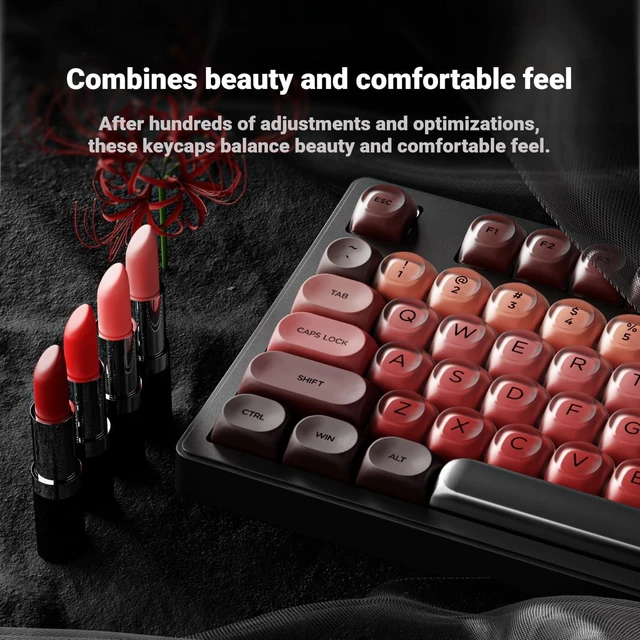 Alt view image 4 of 5 - Lipstick Jelly Keycaps, MOA Profile, Foundation PBT Round Key Caps-Red