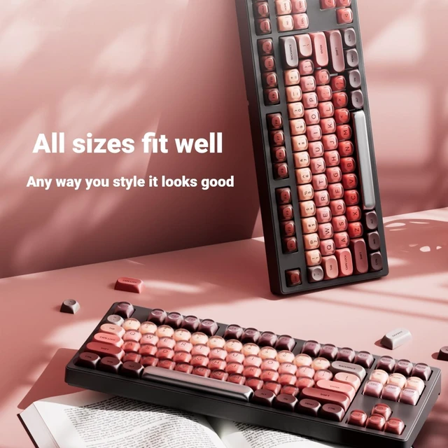 Alt view image 5 of 5 - Lipstick Jelly Keycaps, MOA Profile, Foundation PBT Round Key Caps-Red