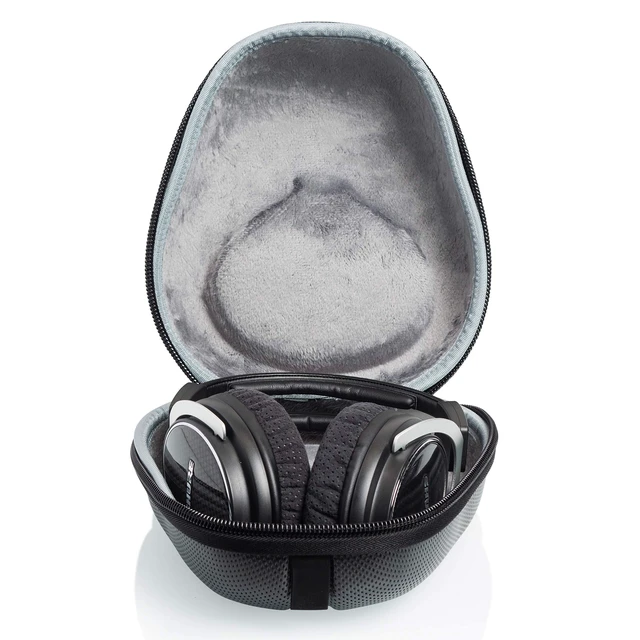 Alt view image 2 of 5 - Slappa Full-Sized HardBody PRO Headphone Case for Audio Technica, Beats, Sony + many more; Black - Dimple (SL-HP-07)