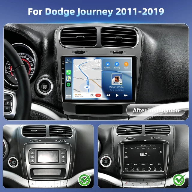 Alt view image 2 of 5 - 4Core+64G Android Car Radio for Dodge Journey 2011-2019