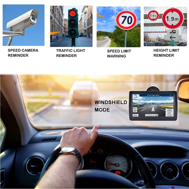 Alt view image 3 of 5 - 7 Inch Car Truck GPS Navigator, 2026 Latest Maps, Voice Speeding Warning