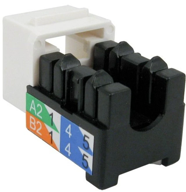 Alt view image 2 of 3 - CAT6A RJ45 Keystone Jack, V-Max Series - White Color - (50 Pack)