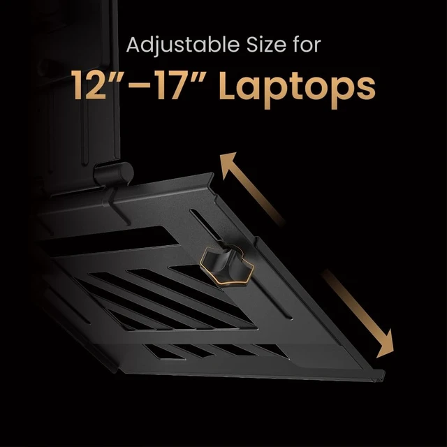 Alt view image 5 of 5 - BenQ Laptop Tray for Monitor Arm. Up to 17" 11lbs Notebook. Protective Pads