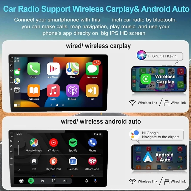 Alt view image 3 of 5 - Double Din Car Stereo for Chevrolet Trailblazer 2002-2009 Radio w/Carplay