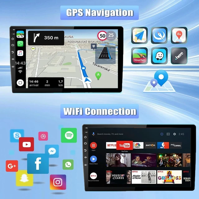 Alt view image 5 of 5 - Double Din Car Stereo for Chevrolet Trailblazer 2002-2009 Radio w/Carplay
