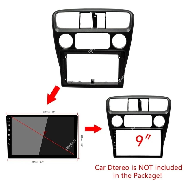Alt view image 3 of 5 - 9inch 2DIN Installation Dash Kit fits for Honda Accord 6 1998-2003 Aftermarket Android Car Radio Stereo Mounting Fascia Panel