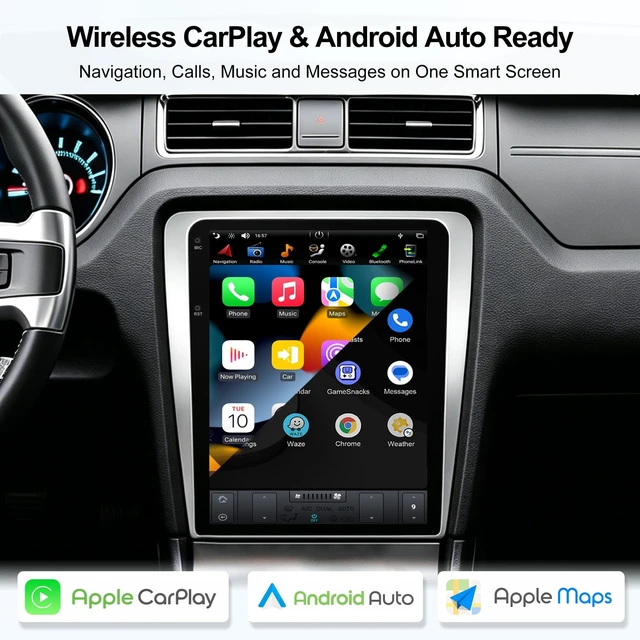 Alt view image 3 of 5 - 12.1 Inch Touchscreen Car Stereo Radio Head Unit for Ford Mustang 2010-2014