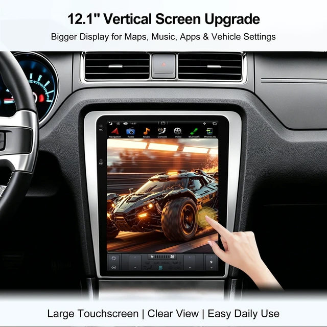 Alt view image 4 of 5 - 12.1 Inch Touchscreen Car Stereo Radio Head Unit for Ford Mustang 2010-2014
