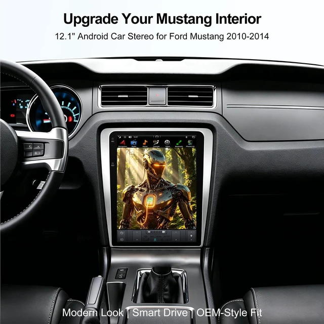 Alt view image 5 of 5 - 12.1 Inch Touchscreen Car Stereo Radio Head Unit for Ford Mustang 2010-2014