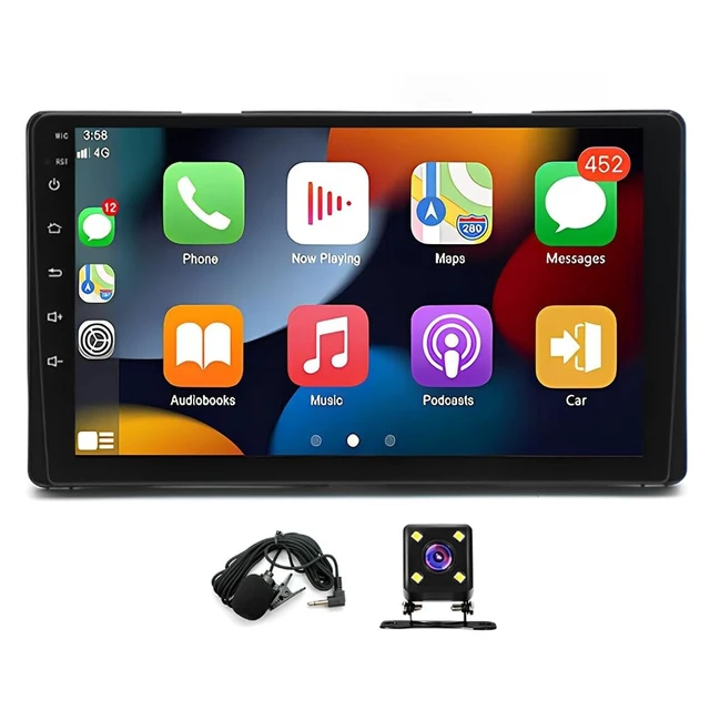 Alt view image 2 of 5 - 2+64G Double Din Car Radio for Toyota Sienna 2015-2018 Head Unit, 9" Touch Screen Stereo for Toyota Sienna 2015 2016 2017 2018 with Wireless Carplay Android Auto GPS Navi Bluetooth FM DSP WiFi