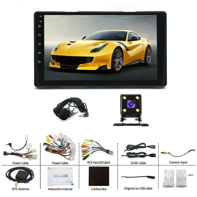 Alt view image 3 of 5 - 2+64G Double Din Car Radio for Toyota Sienna 2015-2018 Head Unit, 9" Touch Screen Stereo for Toyota Sienna 2015 2016 2017 2018 with Wireless Carplay Android Auto GPS Navi Bluetooth FM DSP WiFi