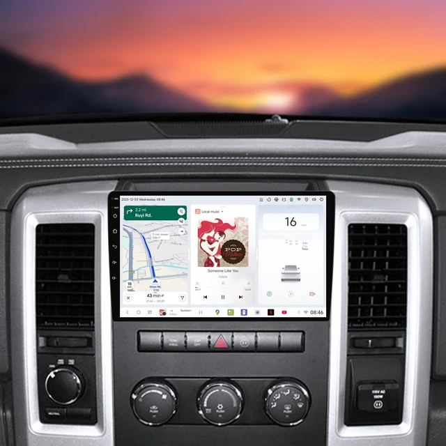 Alt view image 2 of 5 - DUDUAUTO DUDUD3 for Jeep Wrangler JK 2008-2018 Car Radio Stereo Upgrade