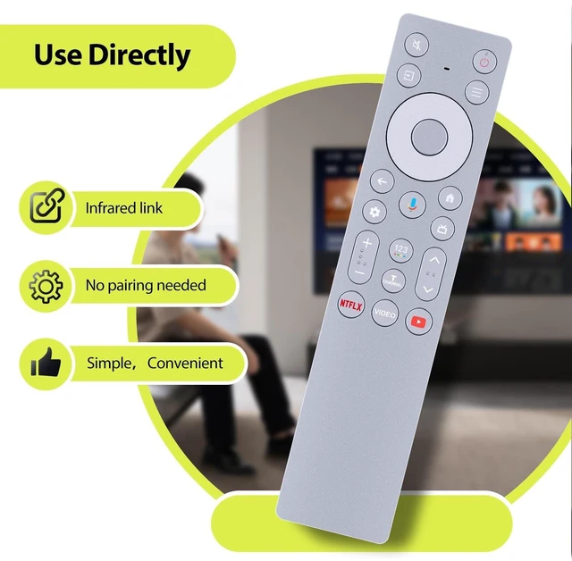 Alt view image 2 of 5 - RYQIF RC933A Replacement Voice Remote Control for TCL QM8K QD-Mini LED 4K UHD Google Smart TV 75QM8K 65QM8K 85QM8K 98QM8K 65C8K 75C89K 75Q8CX7 Q8CX7 85Q8CX7 98Q8CX7 RC813A-No Backlight