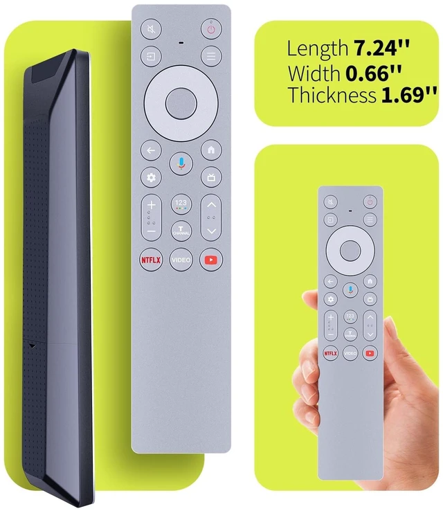 Alt view image 5 of 5 - RYQIF RC933A Replacement Voice Remote Control for TCL QM8K QD-Mini LED 4K UHD Google Smart TV 75QM8K 65QM8K 85QM8K 98QM8K 65C8K 75C89K 75Q8CX7 Q8CX7 85Q8CX7 98Q8CX7 RC813A-No Backlight
