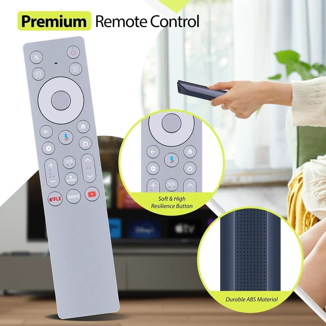 Alt view image 4 of 5 - RYQIF RC933A Replacement Voice Remote Control for TCL QM8K QD-Mini LED 4K UHD Google Smart TV 75QM8K 65QM8K 85QM8K 98QM8K 65C8K 75C89K 75Q8CX7 Q8CX7 85Q8CX7 98Q8CX7 RC813A-No Backlight