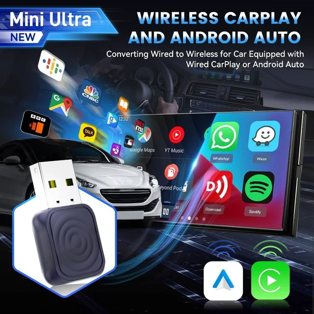 Alt view image 2 of 5 - Carlinkit Mini Ultra 1 Wireless CarPlay & Android Auto Adapter