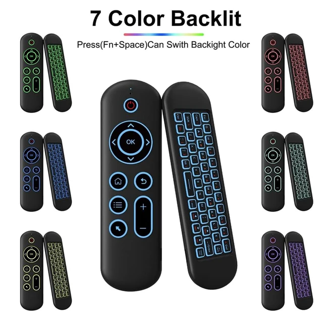 Alt view image 5 of 5 - LUVI Air Mouse Universal Remote Control Mouse Wireless Mini Keyboard Motion Sensing Backlit Rechargeable 2.4G & BT5.2 Compatible with Android TV Box/PC/Smart TV/Projector/All-in-one PC/MAC