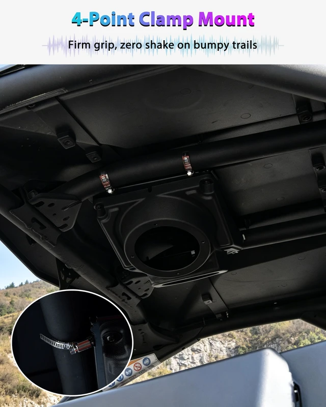Alt view image 4 of 5 - POKIAUTO Overhead Roof 6.5'' Speaker Pod for Can Am Maverick X3 MAX 2017+