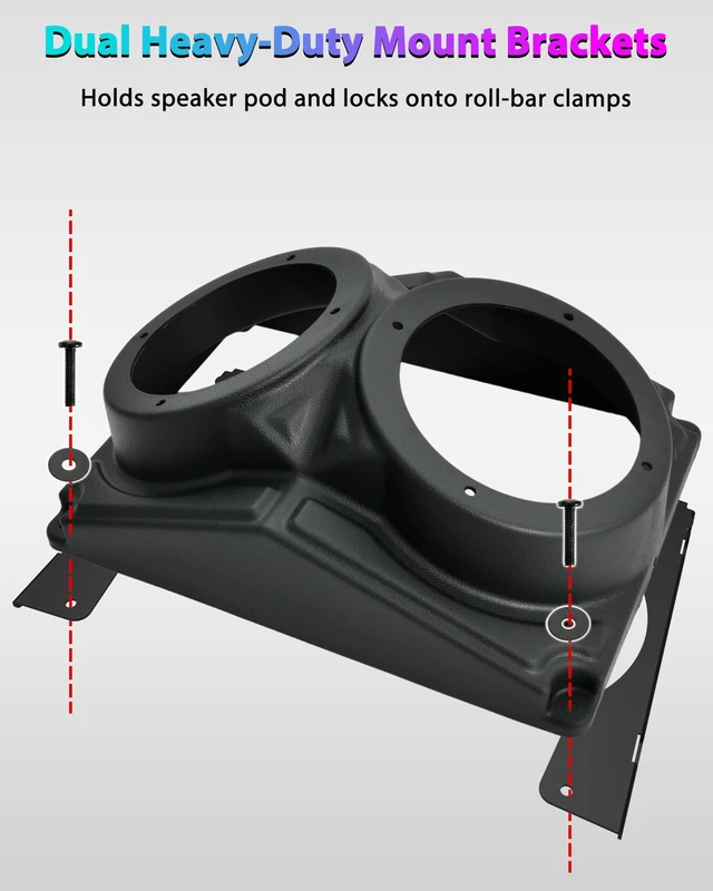 Alt view image 5 of 5 - POKIAUTO Overhead Roof 6.5'' Speaker Pod for Can Am Maverick X3 MAX 2017+